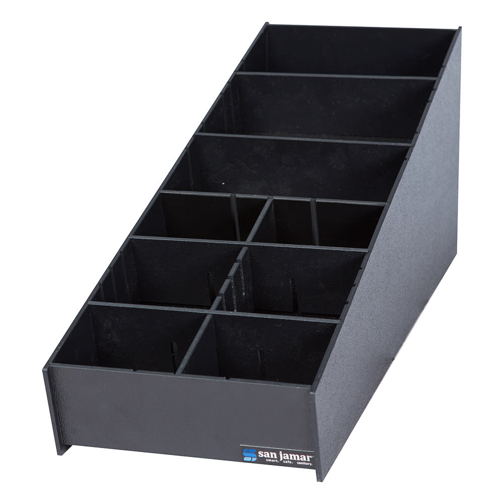 San Jamar L2900 Condiment & Straw Organizer, 9 1/2"H x 8 3/16"W x 25 1/16"D
