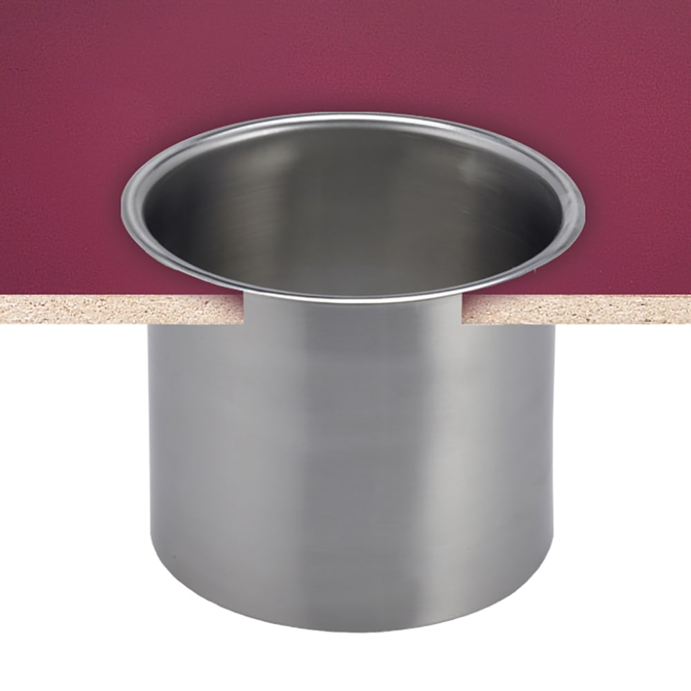 San Jamar L360C Large Trash Chute, Drop In Counter, 6 3/5" Diam