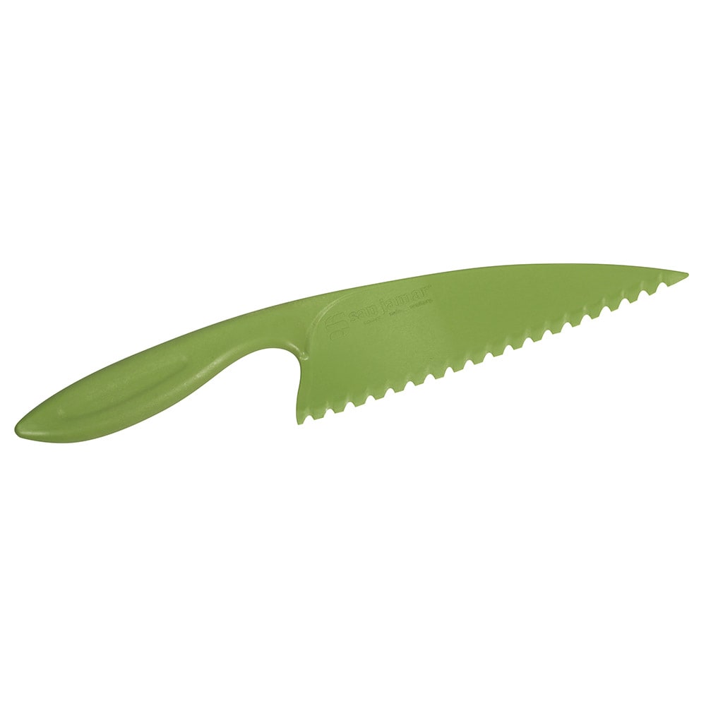 San Jamar LK200W 12" Lettuce Knife w/ Nylon Green Handle