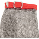 San Jamar MGA515M Medium Cut Resistant Glove - Stainless Steel, Red Wrist Band thumbnail 2