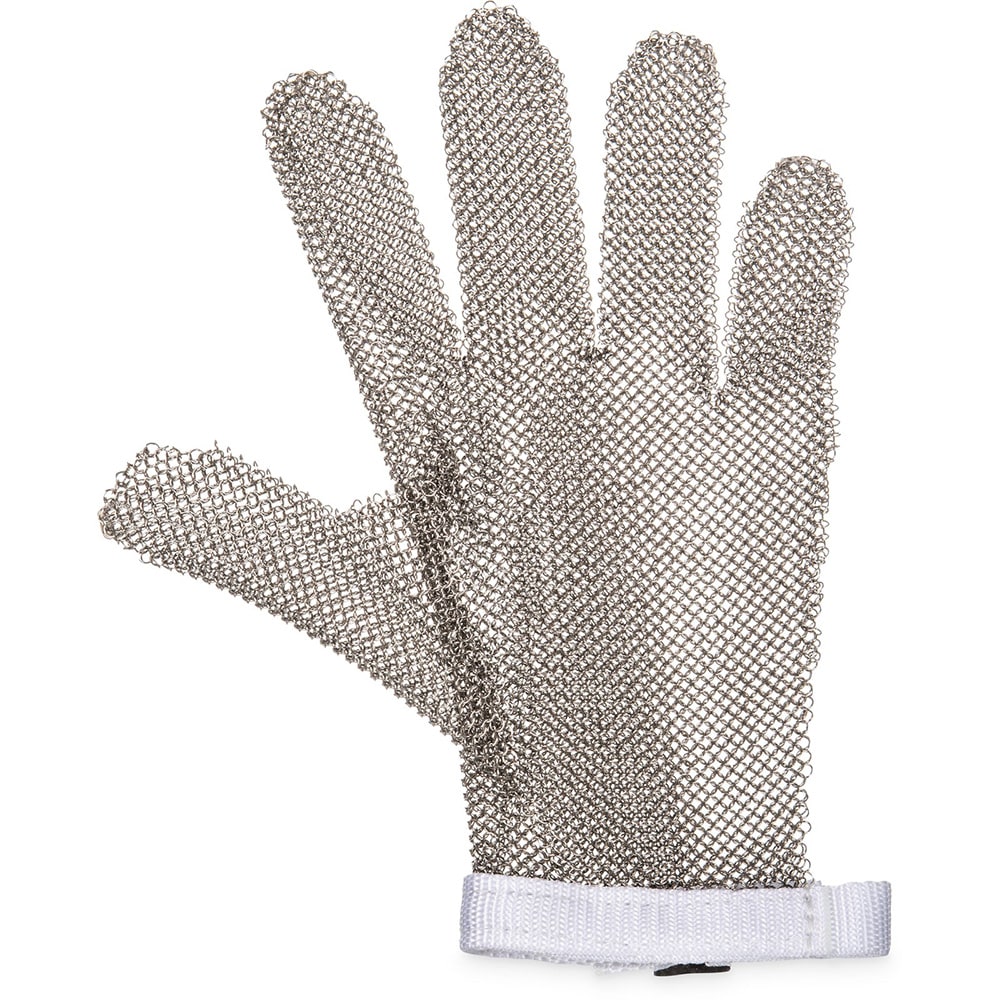 San Jamar MGA515S Small Cut Resistant Glove - Stainless Steel, White Wrist Band