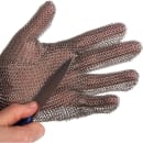 San Jamar MGA515S Small Cut Resistant Glove - Stainless Steel, White Wrist Band thumbnail 4