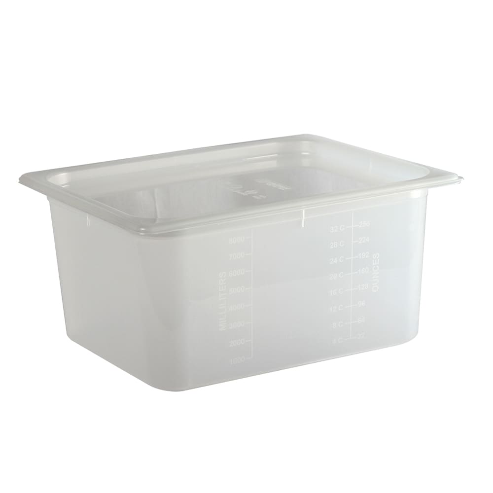 San Jamar MP12 1/2 Size ModPan Food Pan - Stackable, Polypropylene, Clear