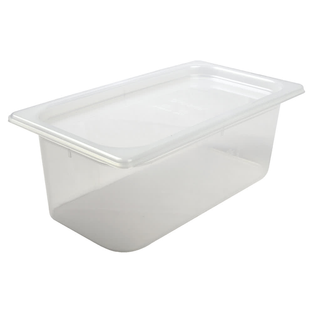 San Jamar MP13 1/3 Size ModPan Food Pan - Stackable, Polypropylene, Clear