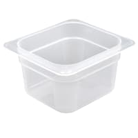 San Jamar MP14 1/4 Size ModPan Food Pan w/ Lid - Stackable, Polypropylene, Clear thumbnail 2