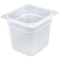 San Jamar MP16 1/6 Size ModPan Food Pan w/ Lid - Stackable, Polypropylene, Clear thumbnail 2
