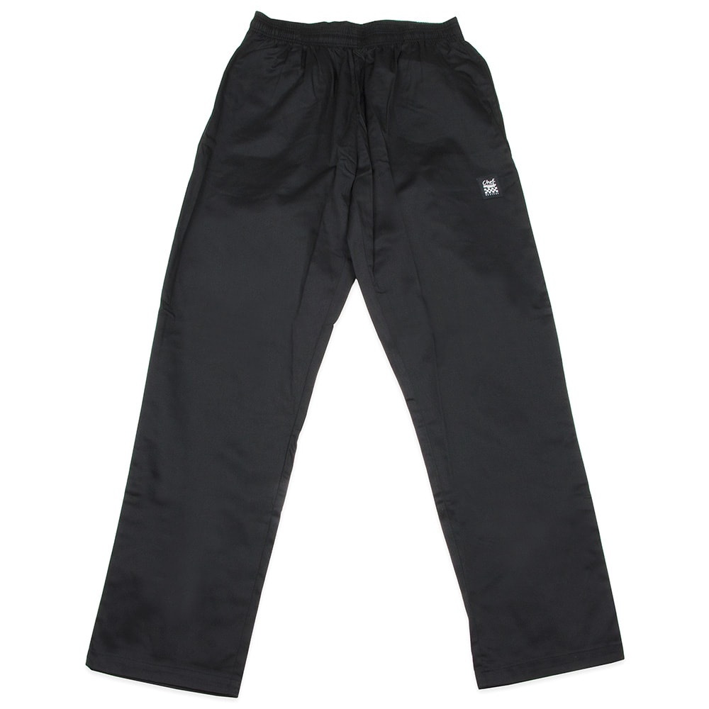 Chef Revival Poly Cotton Basic Chef Pants, 7X, Black (P020BK-7X)