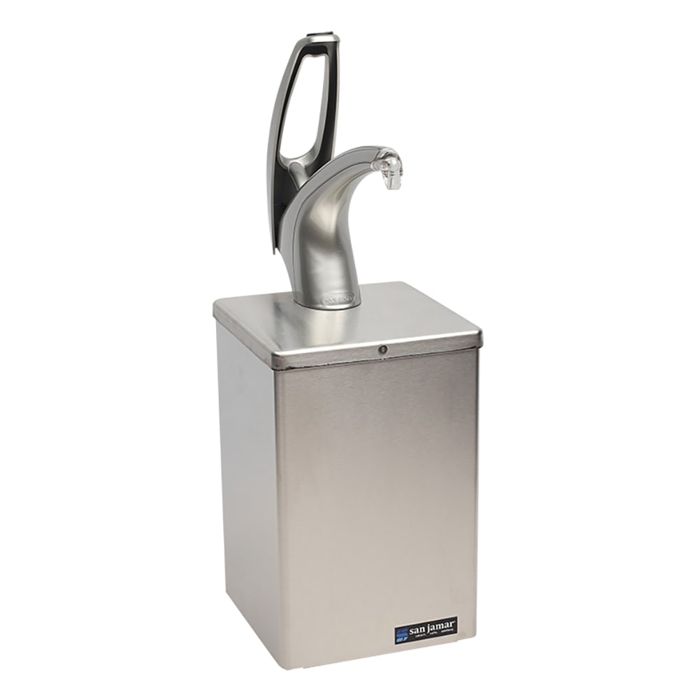 San Jamar P4800 Dipper Style Condiment Dispenser w/ Pump, (1) Compartments, Stainless