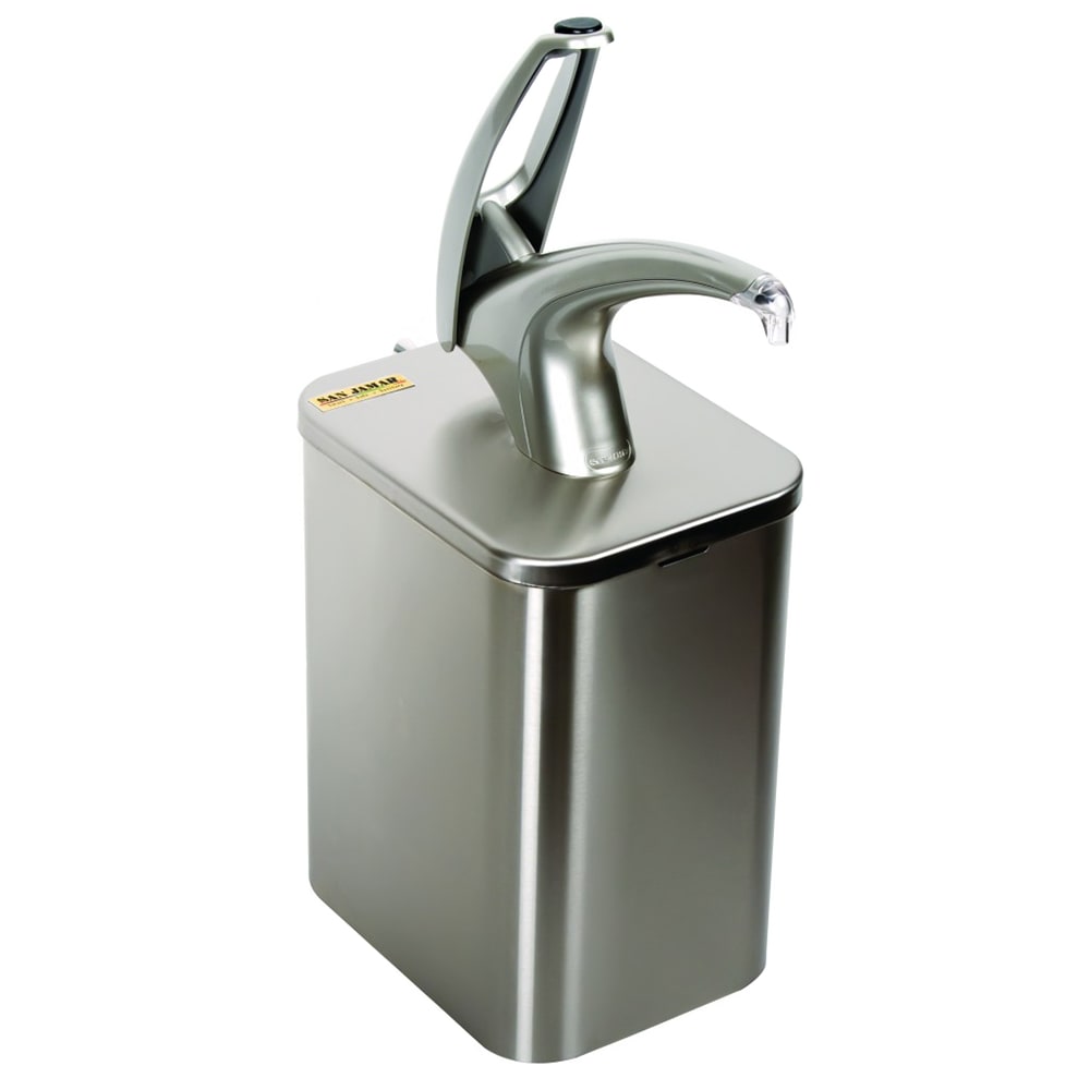San Jamar P4900 Condiment Dispenser Box System w/ Pump, Liner, Bag Adapter, Plug & Dip Tube, Metal