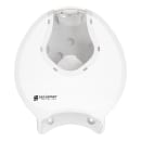 San Jamar R2070WHCL Wall Mount Toilet Paper Dispenser for (1) 9" Jumbo Roll - Plastic, White/Clear thumbnail 2