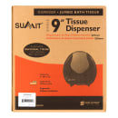 San Jamar R2070WHCL Wall Mount Toilet Paper Dispenser for (1) 9" Jumbo Roll - Plastic, White/Clear thumbnail 6