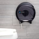 San Jamar R2090TBK 9" Single Jumbo Toilet Tissue Dispenser, Translucent Black Pearl thumbnail 5