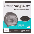 San Jamar R2090TBK 9" Single Jumbo Toilet Tissue Dispenser, Translucent Black Pearl thumbnail 6