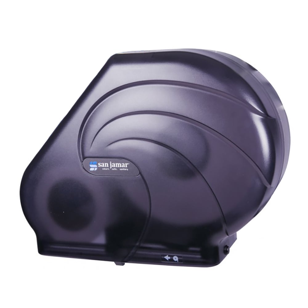San Jamar R3090TBK Oceans Kolor-Cut Reserva Jumbo Toilet Tissue Dispenser, Translucent Black