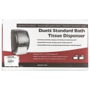 San Jamar R3500TBK Classic Duett Standard Bath Tissue Dispenser, 2 Rolls, Translucent Black Pearl thumbnail 7