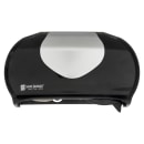 San Jamar R3670BKSS Wall-Mount Toilet Paper Dispenser w/ (2) Roll Capacity - Plastic, Black/Stainless thumbnail 2