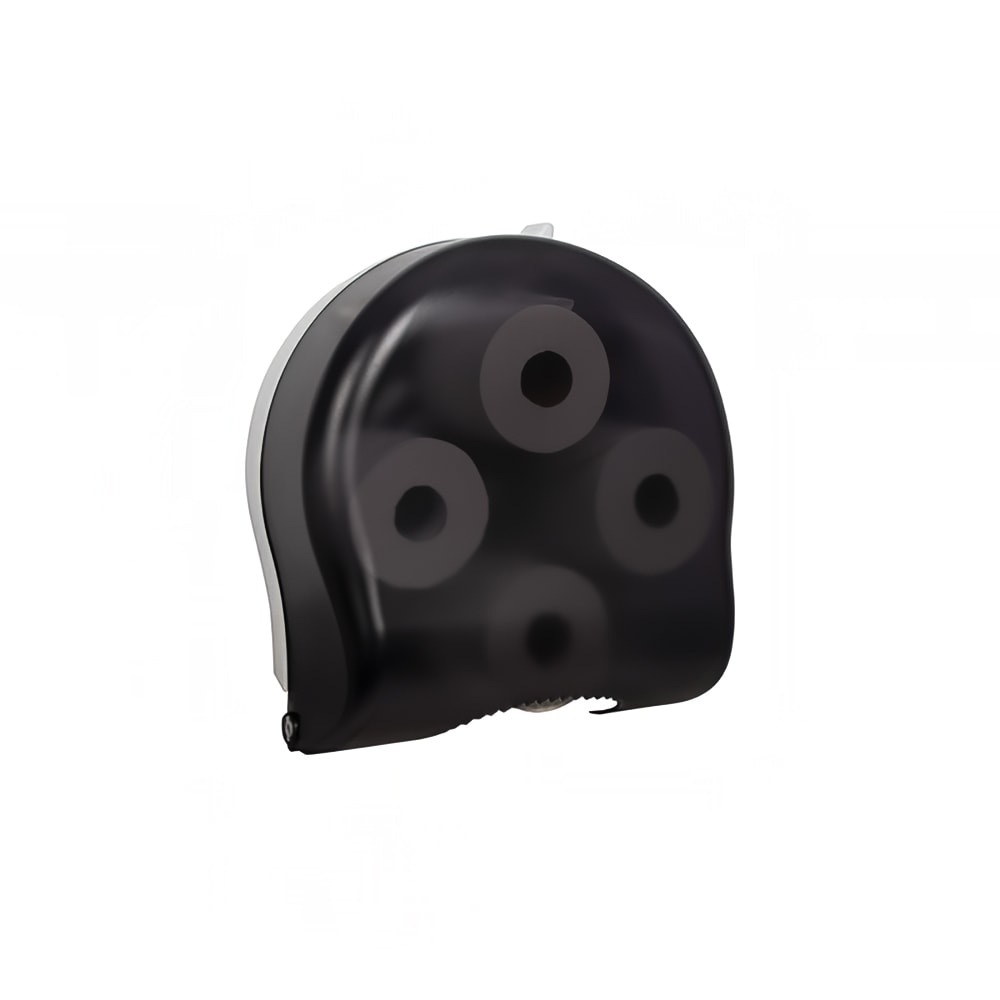 San Jamar R3900 TBK Wall Mount Carousel Toilet Paper Dispenser w/ (4) Standard Roll Capacity - Left, Plastic, Black
