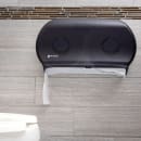 San Jamar R4000TBK Bath Tissue Dispenser, (2) 9" Jumbo Rolls, Translucent Black Pearl thumbnail 5