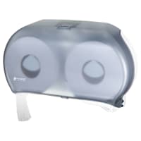 San Jamar R4000TBK Bath Tissue Dispenser, (2) 9" Jumbo Rolls, Translucent Black Pearl thumbnail 9