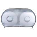 San Jamar R4000TBL Bath Tissue Dispenser, (2) 9" Jumbo Rolls, Translucent Blue thumbnail 2