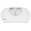 San Jamar R4070WHCL Toilet Paper Dispenser - Fits (2) 9" Jumbo Rolls, White/Clear thumbnail 2