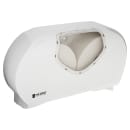 San Jamar R4070WHCL Toilet Paper Dispenser - Fits (2) 9" Jumbo Rolls, White/Clear thumbnail 3