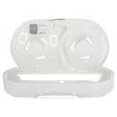 San Jamar R4070WHCL Toilet Paper Dispenser - Fits (2) 9" Jumbo Rolls, White/Clear thumbnail 4