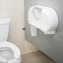 San Jamar R4070WHCL Toilet Paper Dispenser - Fits (2) 9" Jumbo Rolls, White/Clear thumbnail 5