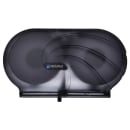 San Jamar R4090TBK Twin 9" Jumbo Toilet Tissue Dispenser, Oceans, Translucent Black Pearl thumbnail 2