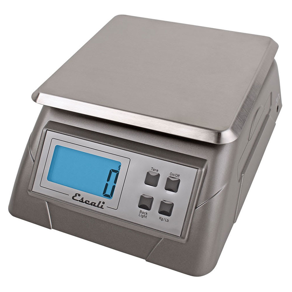 San Jamar SCDG13 Escali 13 lb Digital Scale w/ Removable Platform - 7 1/4" x 9 3/4", Stainless