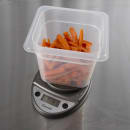 San Jamar SCDGP11M Escali 11 lb Round Digital Scale w/ Removable Platform - 6" x 8 1/2", Metallic thumbnail 4