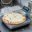 San Jamar SCDGPC13 Escali 13 lb Large Digital Portion Control Scale w/ Removable Platform - 12" x 12", Stainless Steel thumbnail 5