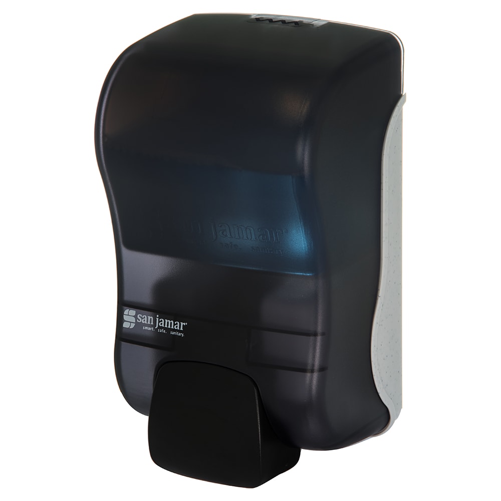 San Jamar SF900TBK 900 mL Wall-Mount Foam Soap Dispenser - Manual, Black Pearl