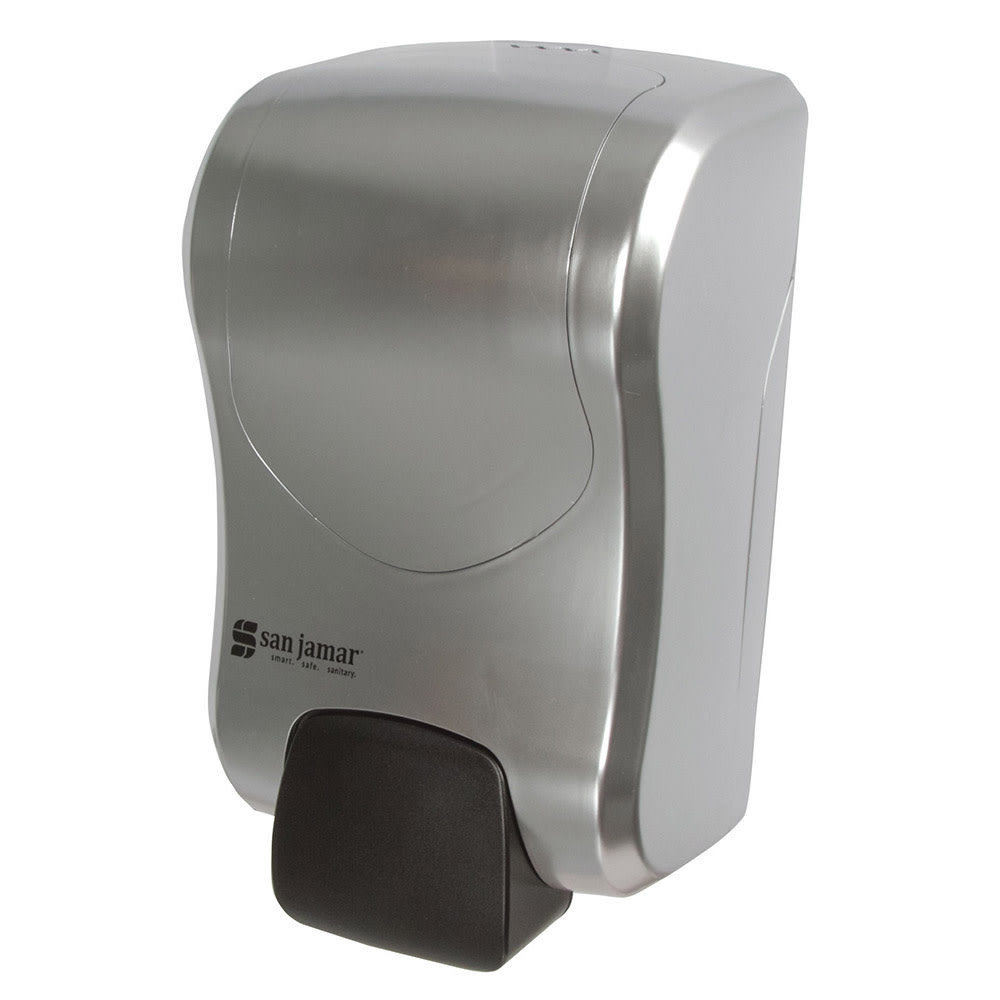 San Jamar SF970SS 30 1/2 oz Wall Mount Manual Foam Hand Soap Dispenser - Plastic, Stainless