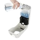 San Jamar SHF970WHCL Wall Mount Touch Free Foam Soap Dispenser - 5 3/4" x 12 1/4", White/Clear thumbnail 4