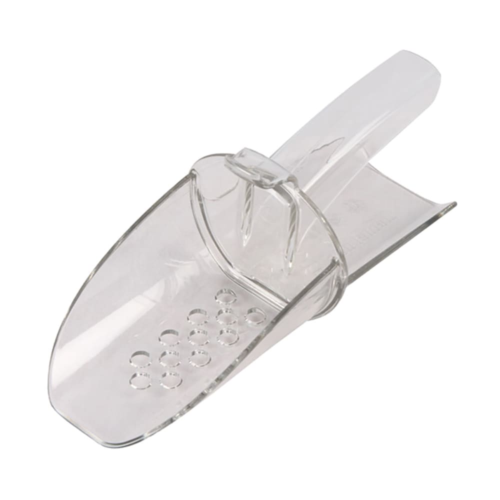 San Jamar SI4550 6 oz Saf-T-Scoop® Round Ice Scoop w/ Knuckle Guard & Drainage Holes - Polycarbonate