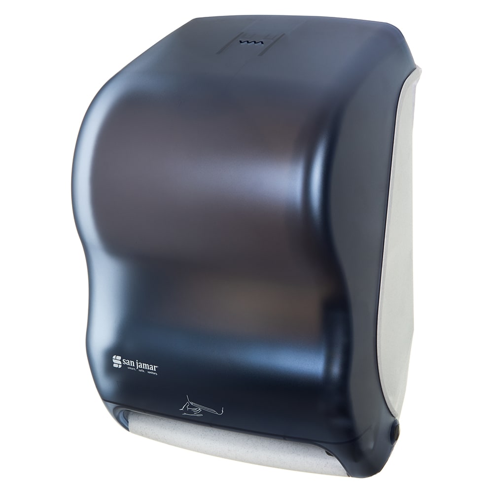 San Jamar T1400TBL Wall Mount Touchless Roll Paper Towel Dispenser - Plastic, Arctic Blue