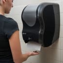 San Jamar T1470BKSS Wall Mount Touchless Roll Paper Towel Dispenser - Plastic, Black/Stainless thumbnail 5