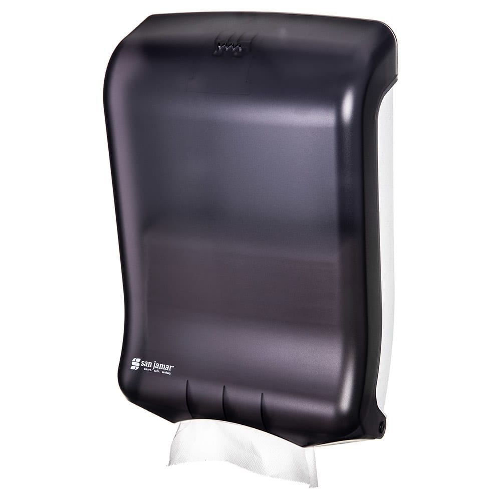 San Jamar T1700TBK Wall Mount Paper Towel Dispenser for C Fold or Multifold - Plastic, Black Pearl
