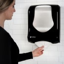 San Jamar T1770BKSS Wall Mount Paper Towel Dispenser w/ (500) Multifold Capacity - Plastic, Black/Stainless thumbnail 5