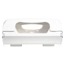 San Jamar T1770WHCL Wall Mount Paper Towel Dispenser w/ (500) Multifold Capacity - Plastic, White/Clear thumbnail 3