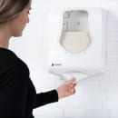 San Jamar T1770WHCL Wall Mount Paper Towel Dispenser w/ (500) Multifold Capacity - Plastic, White/Clear thumbnail 5