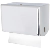San Jamar T1800WH Wall Mount Paper Towel Dispenser for Singlefold - Steel, White thumbnail 6