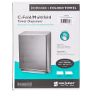 San Jamar T1900SS Wall Mount Paper Towel Dispenser for C Fold or Multifold, Stainless thumbnail 7
