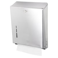 San Jamar T1900XC Wall Mount Paper Towel Dispenser for C Fold or Multifold - Steel, Matte Chrome thumbnail 8