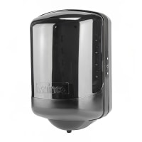 San Jamar T420TBK Wall Mount Center Pull Paper Towel Dispenser - Plastic, Black thumbnail 4