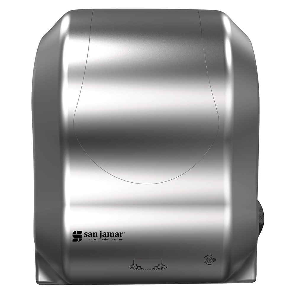 San Jamar T7470SS Wall Mount Touchless Roll Paper Towel Dispenser - Plastic, Stainless