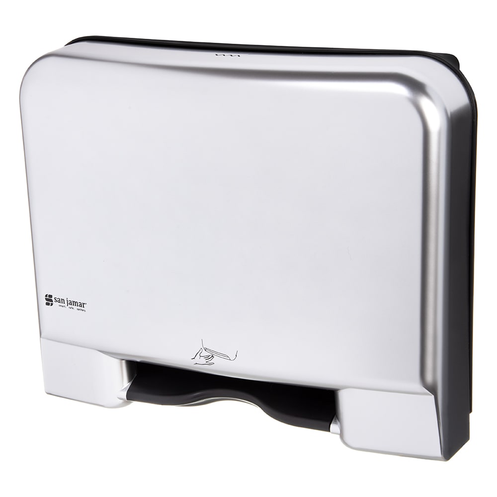 San Jamar T8406SSADA Recessed Touchless Roll Paper Towel Dispenser - Plastic, Stainless