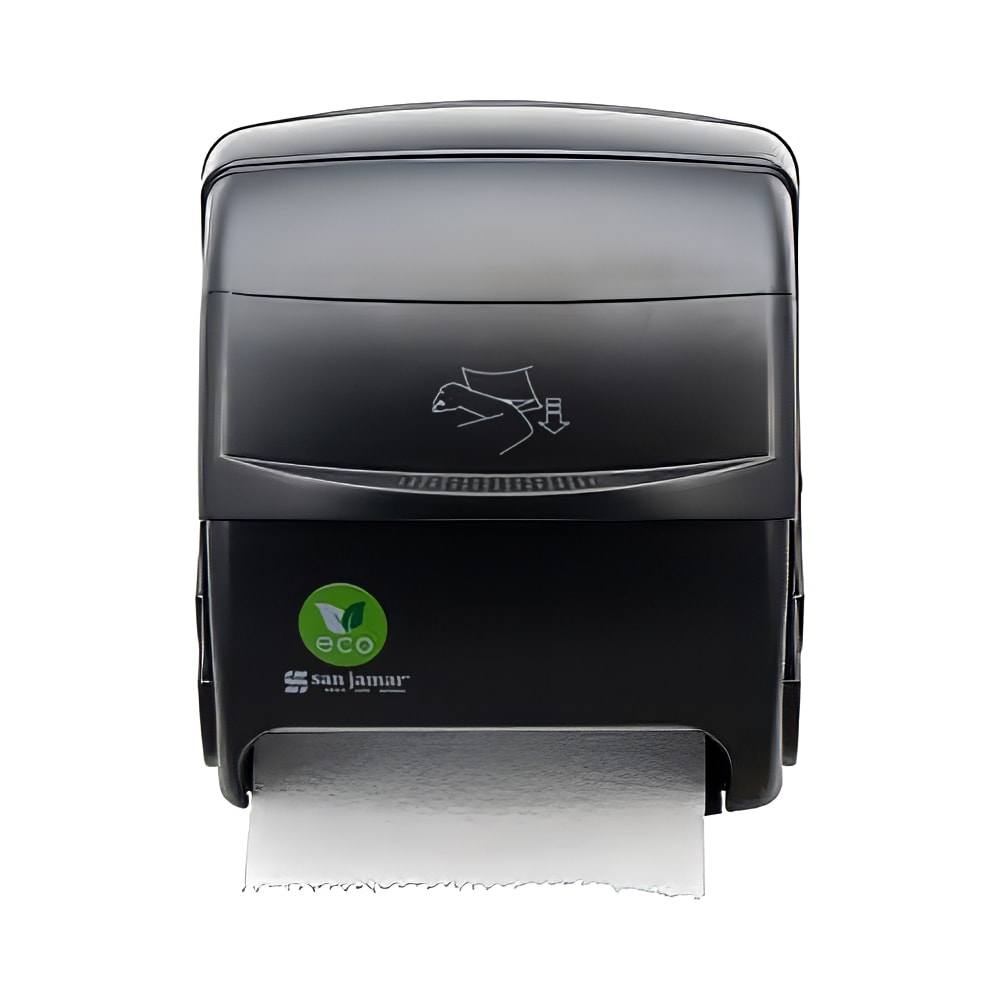 San Jamar T850REBK Wall Mount Roll Paper Towel Dispenser - ABS, Black