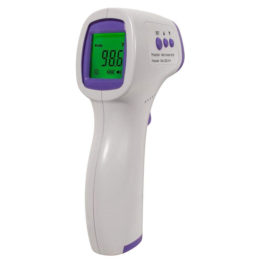 San Jamar THDG310 Non Contact Infrared Forehead Thermometer - 89.6°F to 109.2°F Range, White